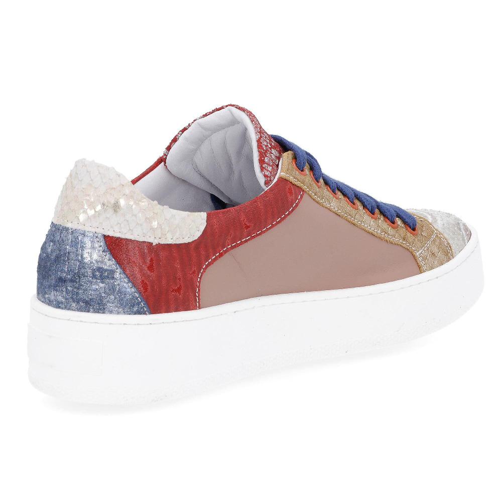 QVC Ebarrito Sneaker Stringate In Pelle Patchwork Con Logo
