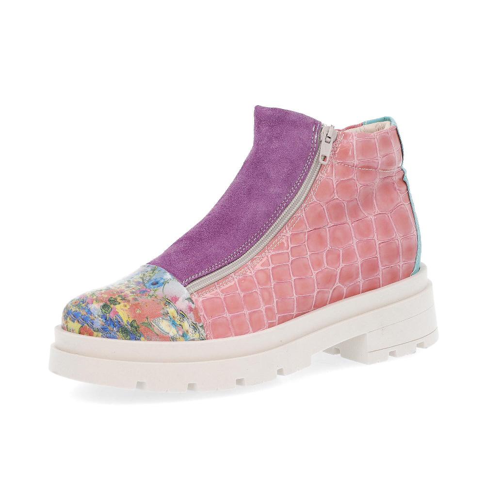 QVC Ebarrito Sneakers alte in pelle patchwork con tacco 5 cm