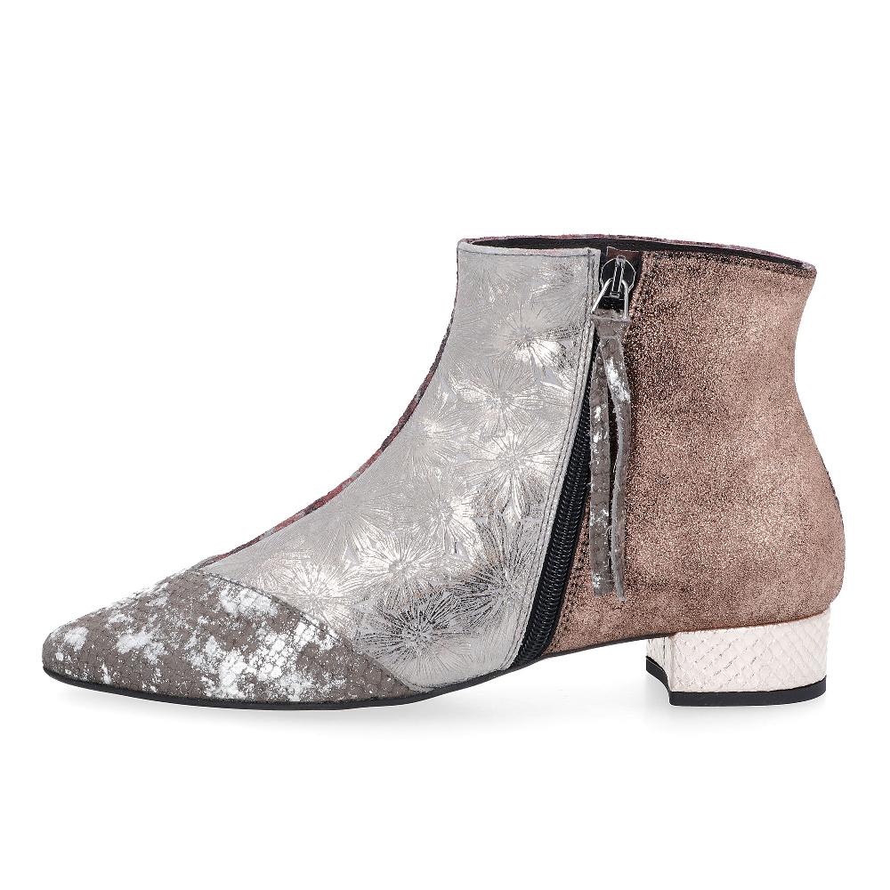 QVC Ebarrito Stivaletti In Pelle Patchwork Con Tacco 3 Cm