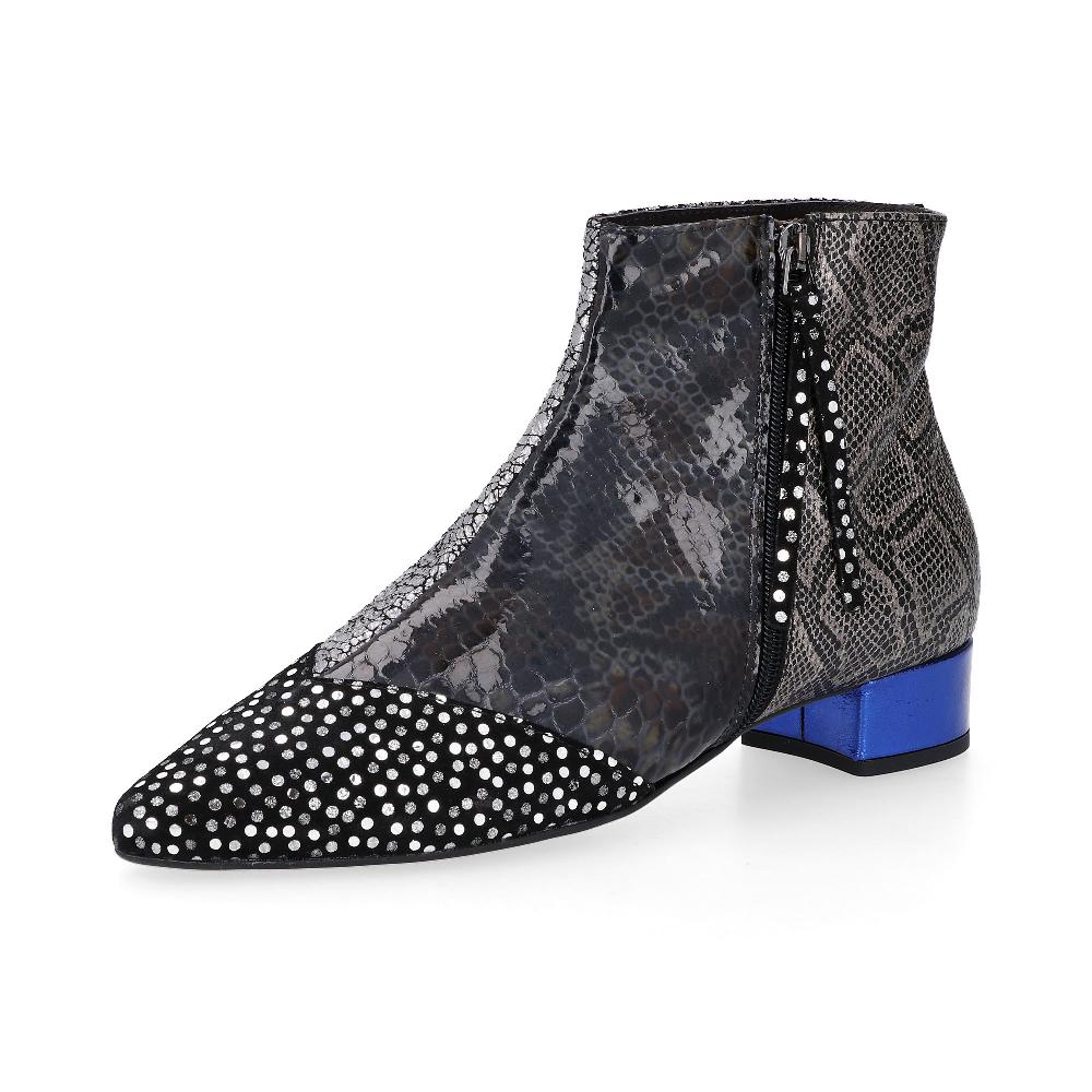 QVC Ebarrito Stivaletti in pelle patchwork con tacco 3 cm