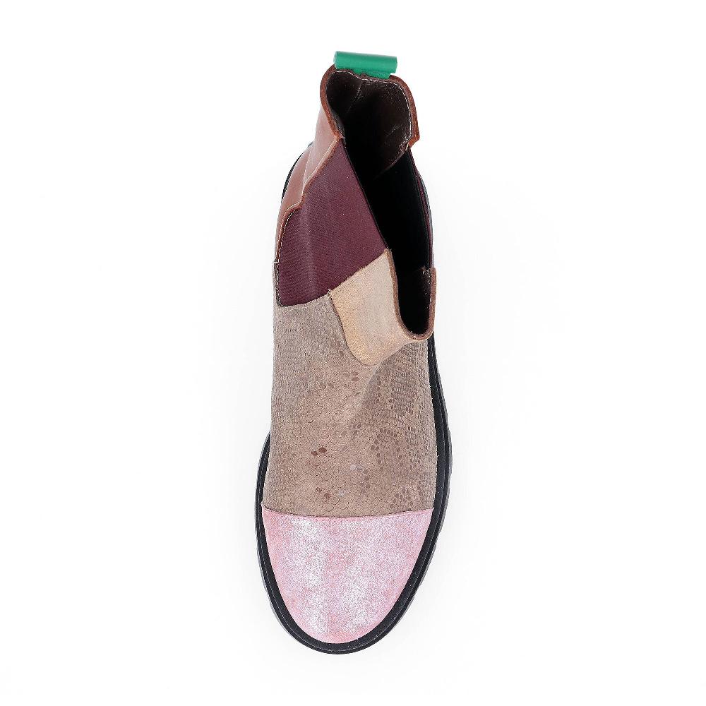 QVC Ebarrito Stivali Chelsea In Pelle Con Inserti Elastici