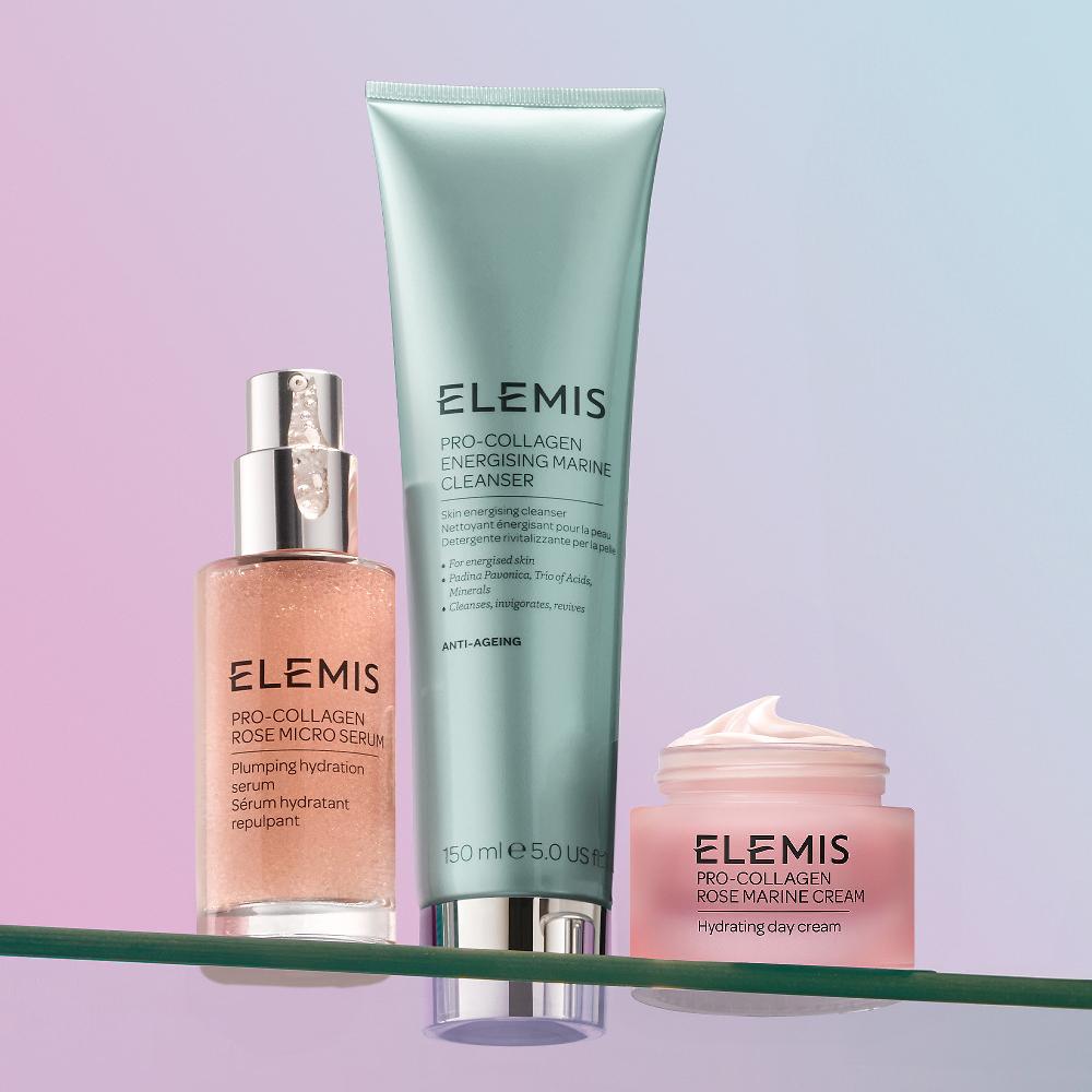 QVC Elemis Pro-Collagen Detergente Siero E Crema Viso