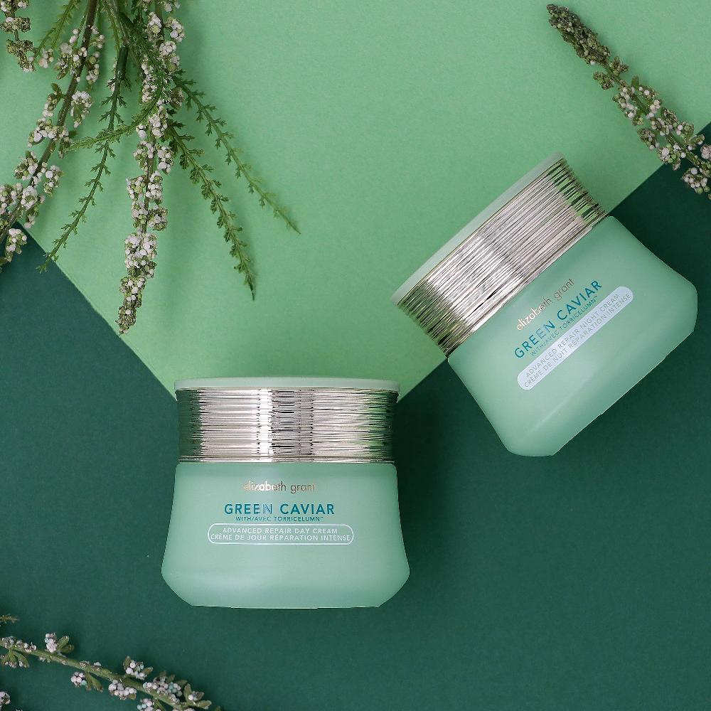 QVC Elizabeth Grant Green Caviar Advanced Repair crema giorno e crema notte