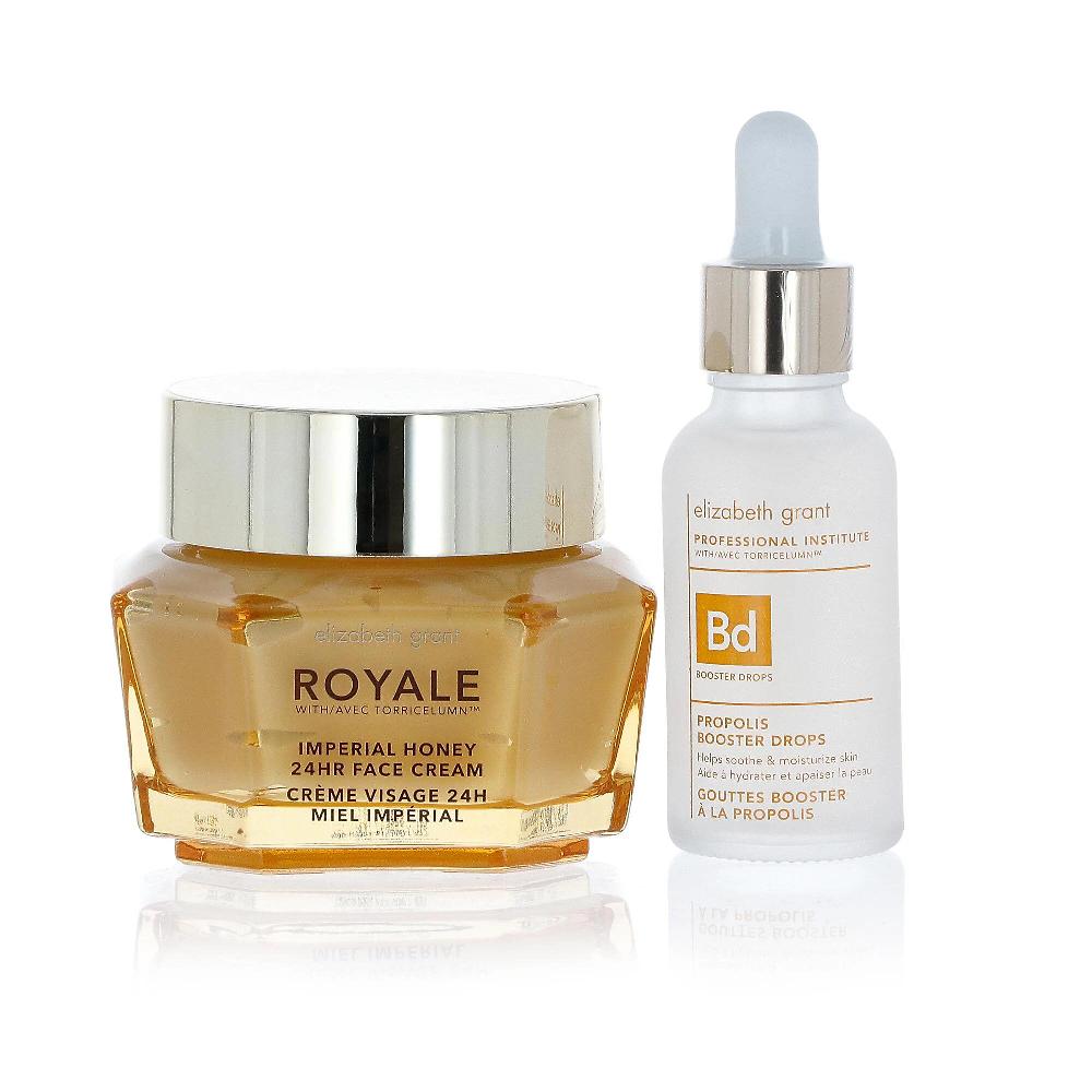 QVC Elizabeth Grant Kit Idratazione Viso: Crema Al Miele E Gocce Alla Propoli