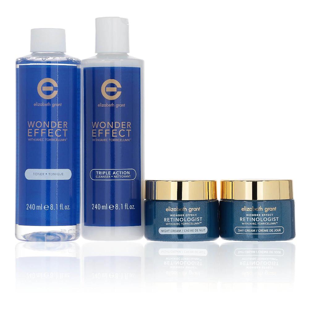 QVC Elizabeth Grant Wonder Effect Kit Creme giorno e notte detergente e tonico