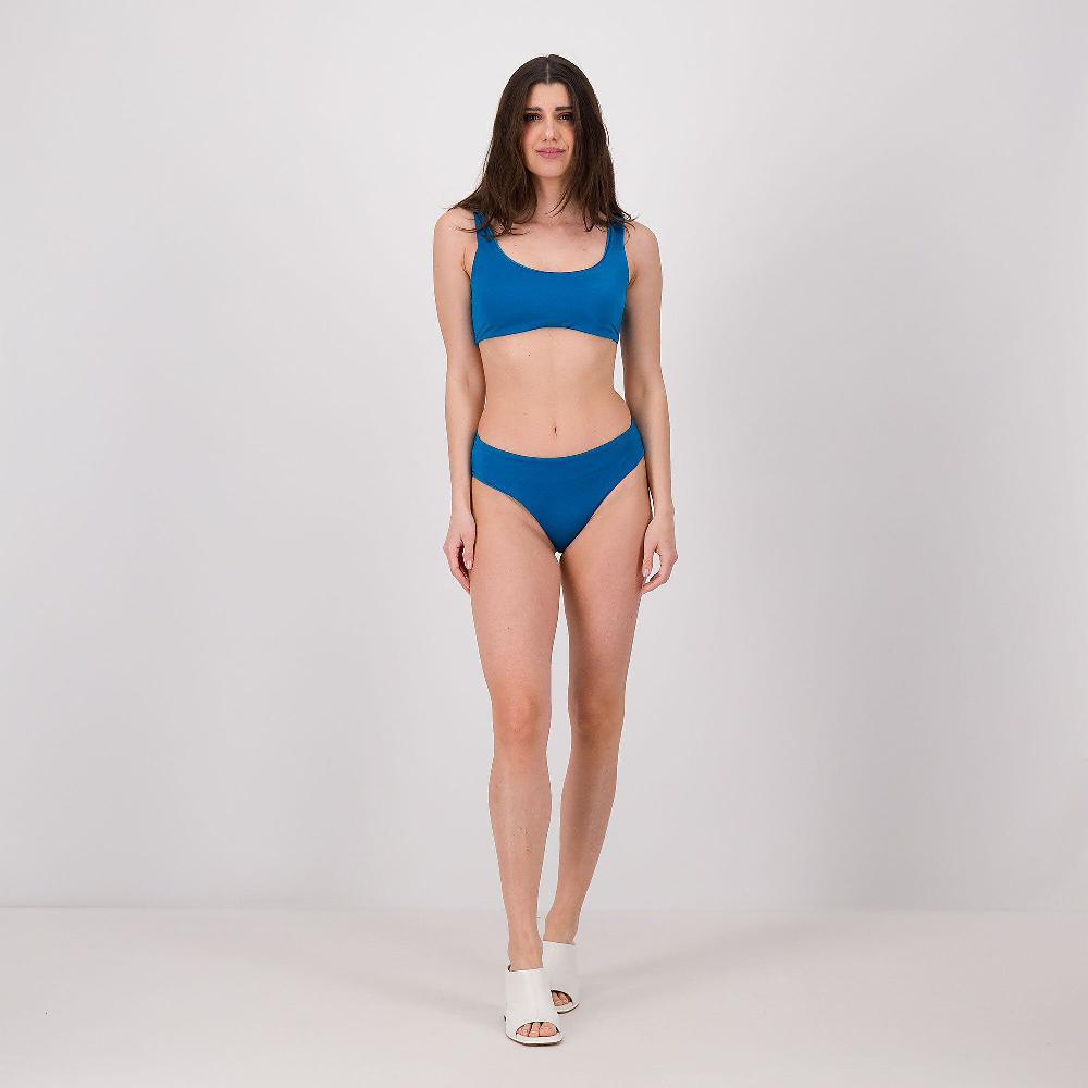 QVC Eman Beachwear bikini con top a canotta e slip alto lycra lucida