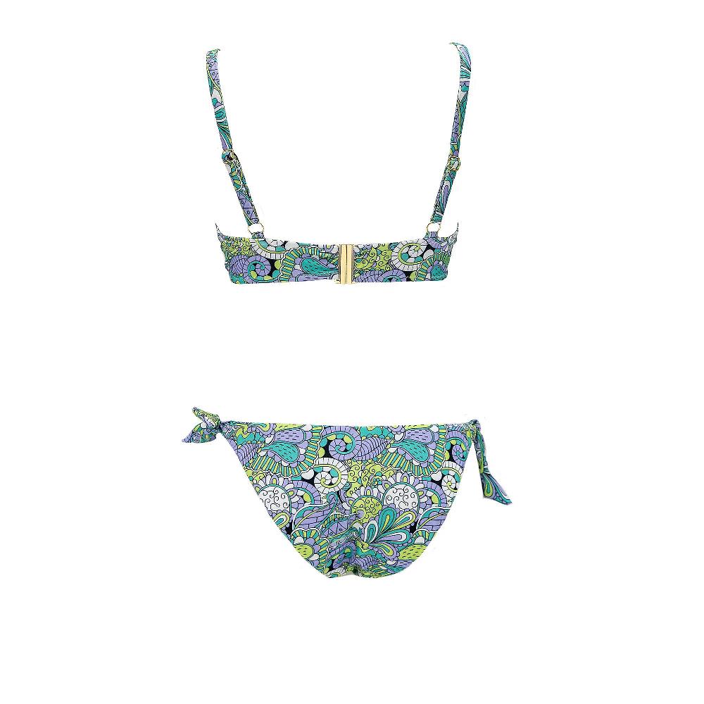 QVC Eman Beachwear Bikini Fantasia Con Coppa Push Up E Slip Con Fiocchi