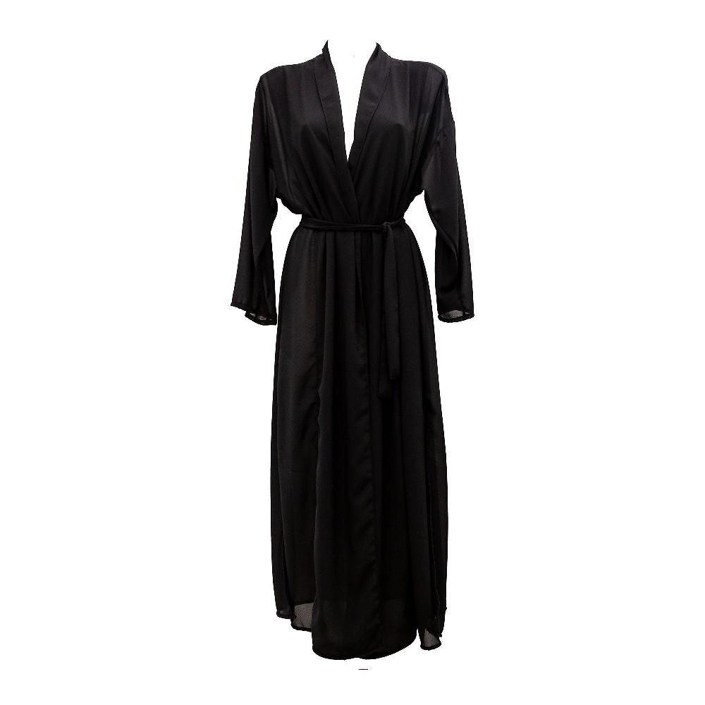 QVC Eman Beachwear Caftano Lungo In Georgette Con Cintura In Vita