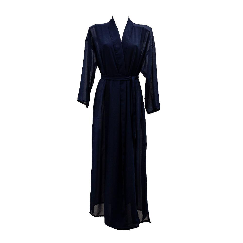 QVC Eman Beachwear Caftano Lungo In Georgette Con Cintura In Vita