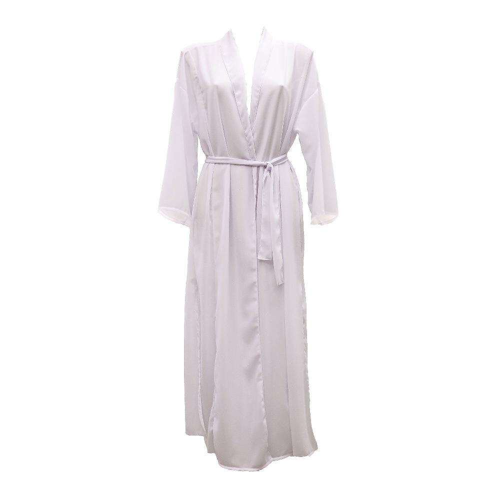 QVC Eman Beachwear Caftano Lungo In Georgette Con Cintura In Vita