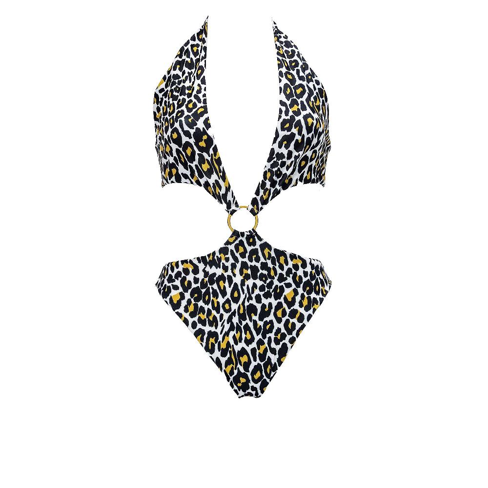 QVC Eman Beachwear Costume Intero Trikini Con Anello E Fasce