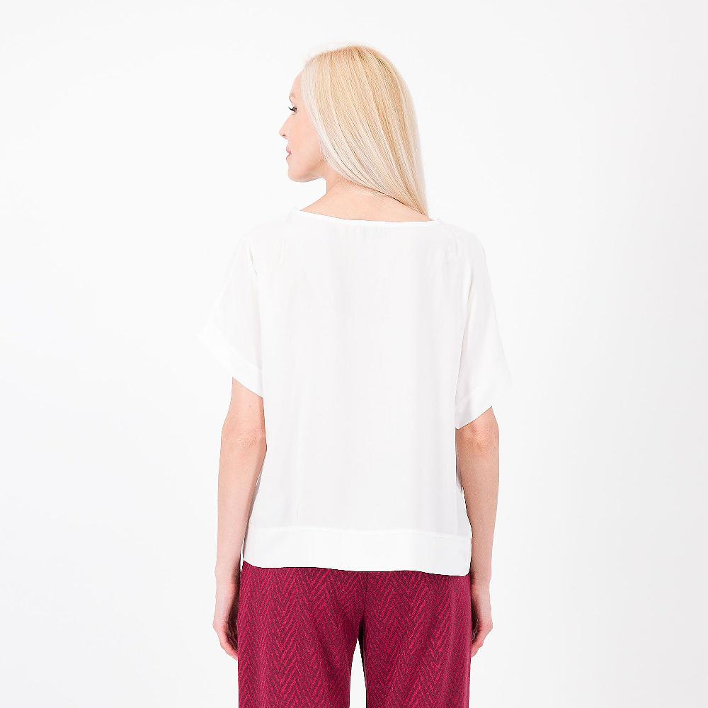 QVC Enjoy Blusa In Georgette Di Viscosa A Manica Corta