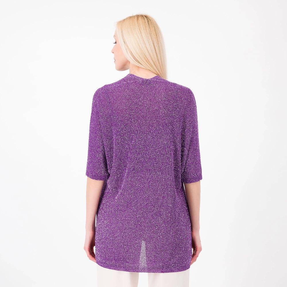 QVC Enjoy Cadigan A Kimono In Filato Misto Viscosa Con Lamé Made In Italy