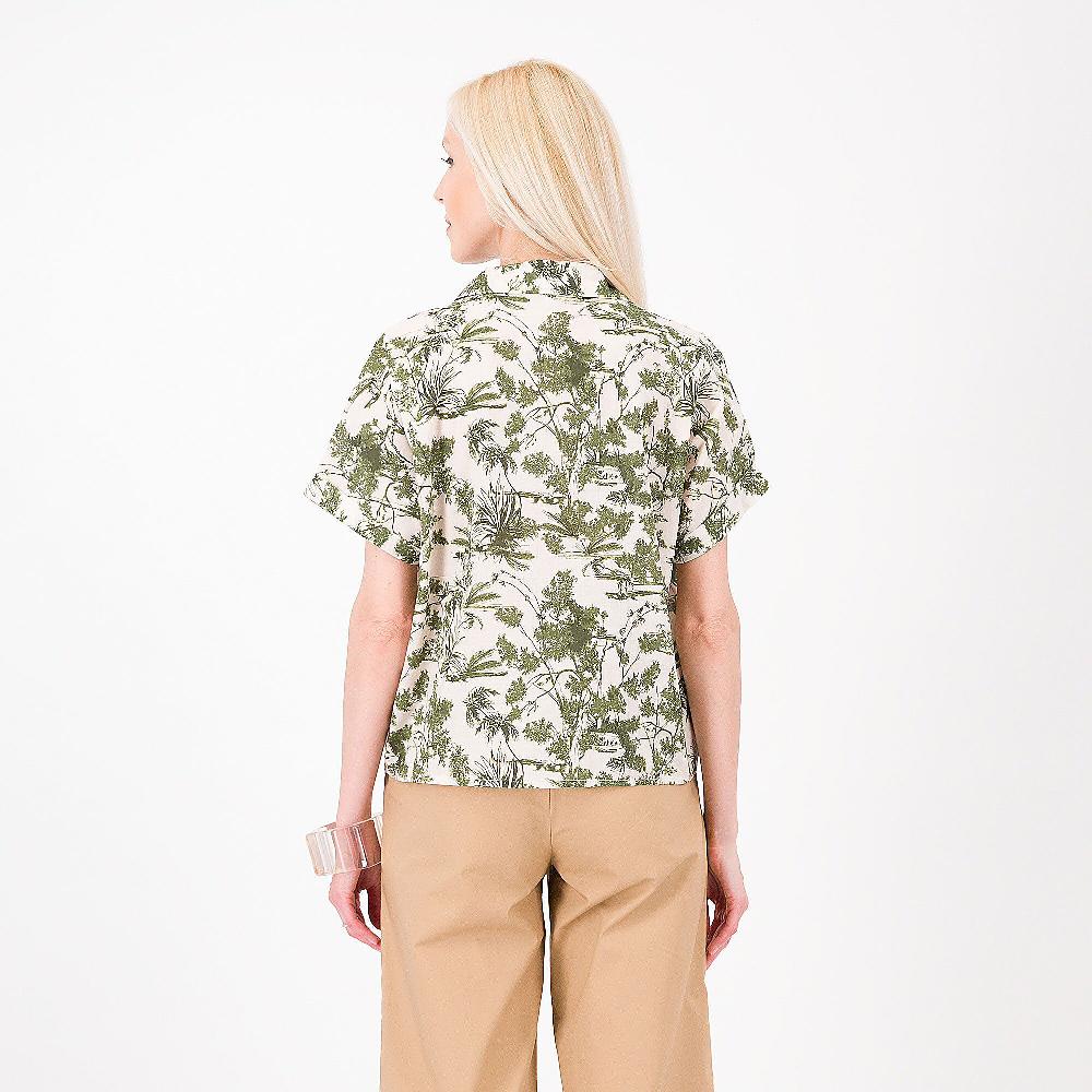 QVC Enjoy Camicia A Maniche Corte In Mussola Di Cotone