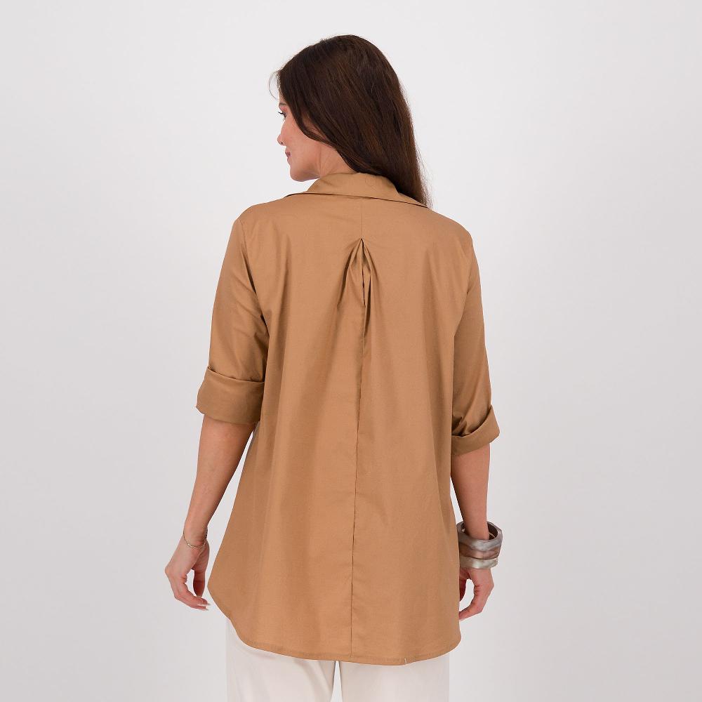 QVC Enjoy Camicia In Popeline Di Cotone Con Strass E Perline