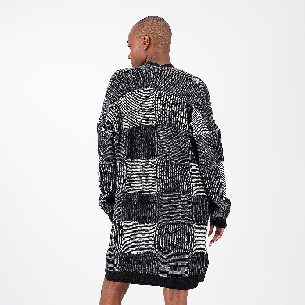 QVC Enjoy Cardigan In Maglia Con Coste E Punto Links Bicolore
