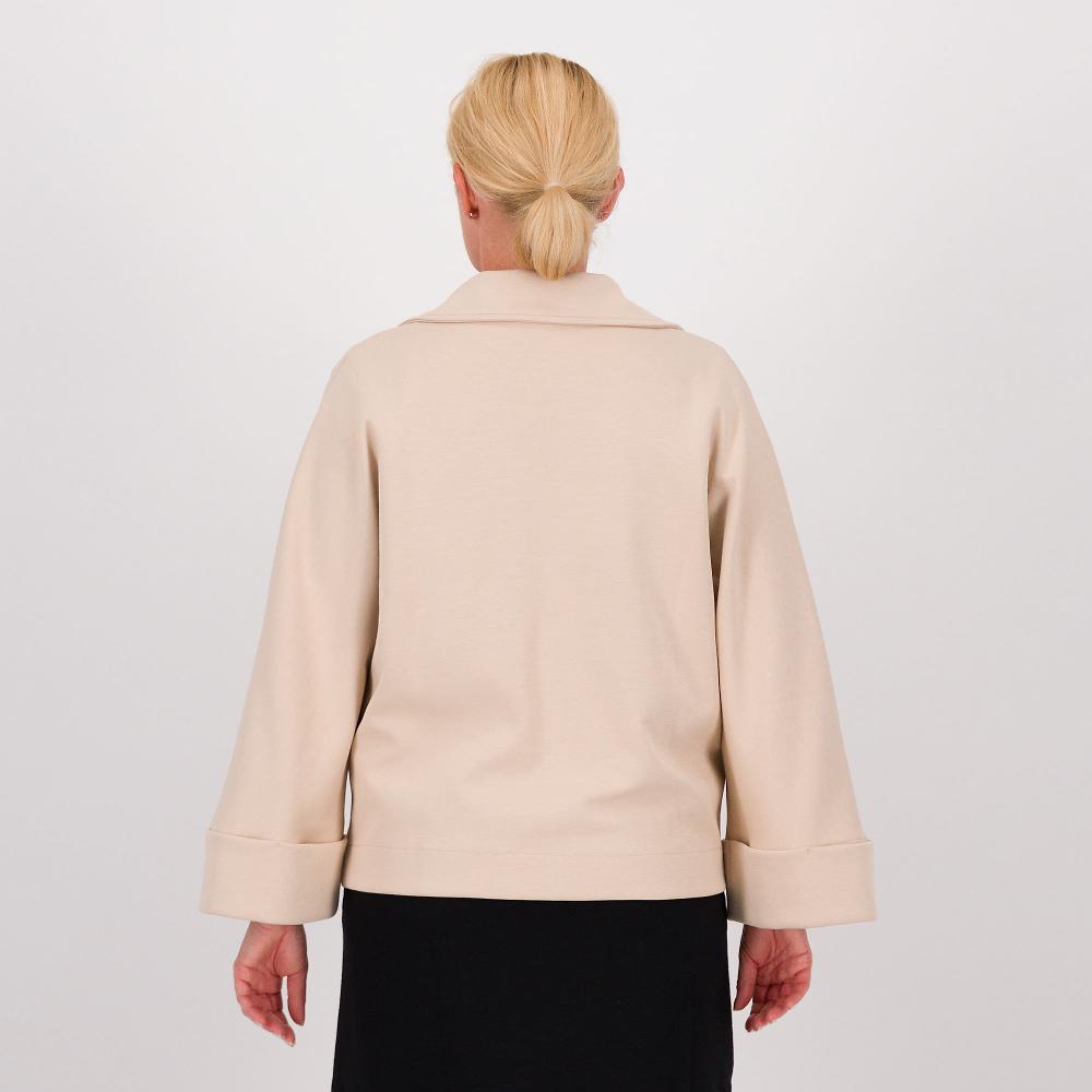 QVC Enjoy Giacca Effetto Trench In Interlock Con Collo Rever