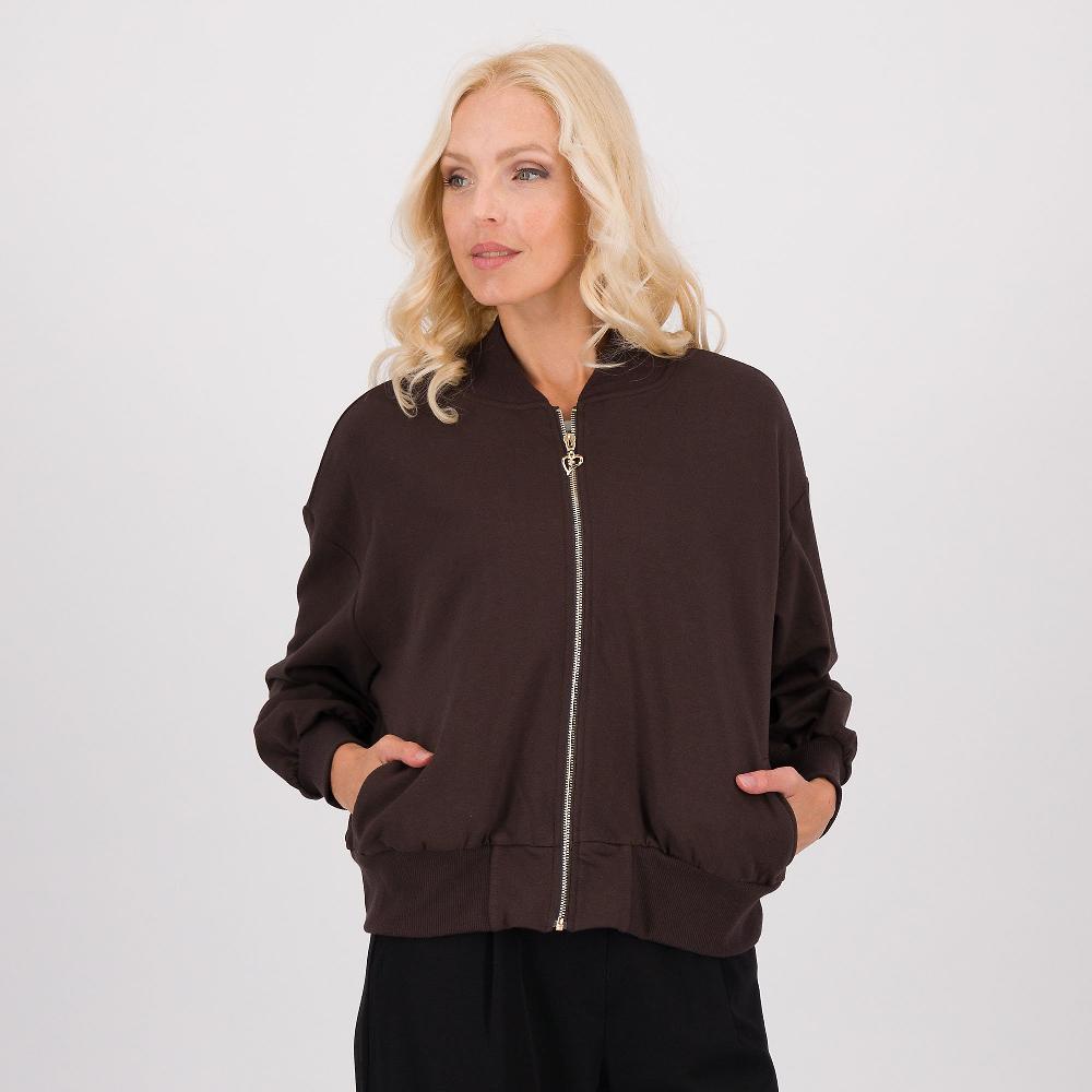 QVC Enjoy Giubbino in felpa con chiusura zip cursore con strass