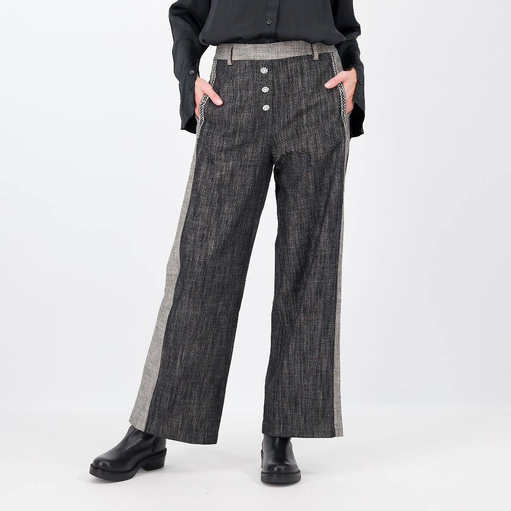 QVC Enjoy Jeans a palazzo con inserti e bottoni gioiello