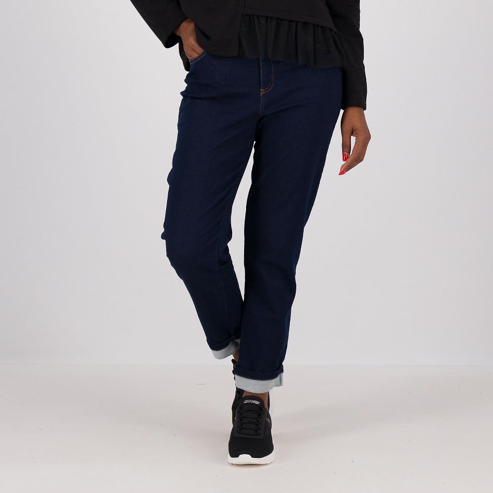 QVC Enjoy Jeans regular felpati con risvolto al fondo
