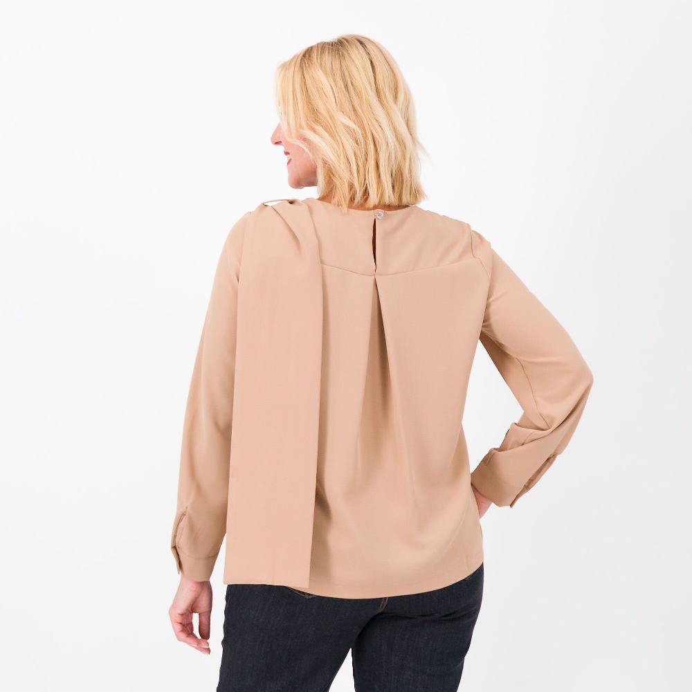 QVC Enjoy Maglia Con Sciarpina In Tessuto Mano Seta