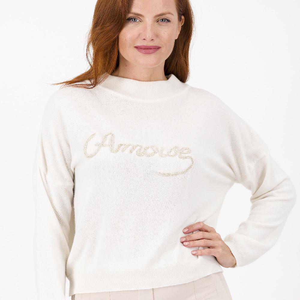 QVC Enjoy Maglia Con Scollo A Barca Con Lana E Cashmere