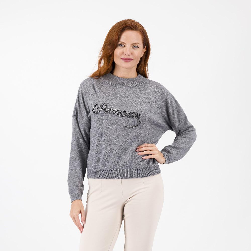 QVC Enjoy Maglia con scollo a barca con lana e cashmere