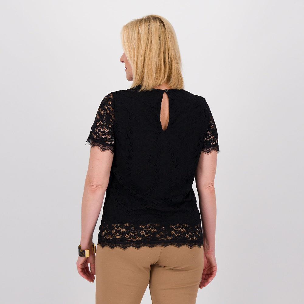 QVC Enjoy Maglia In Pizzo Foderata In Maglino Con Goccia Dietro