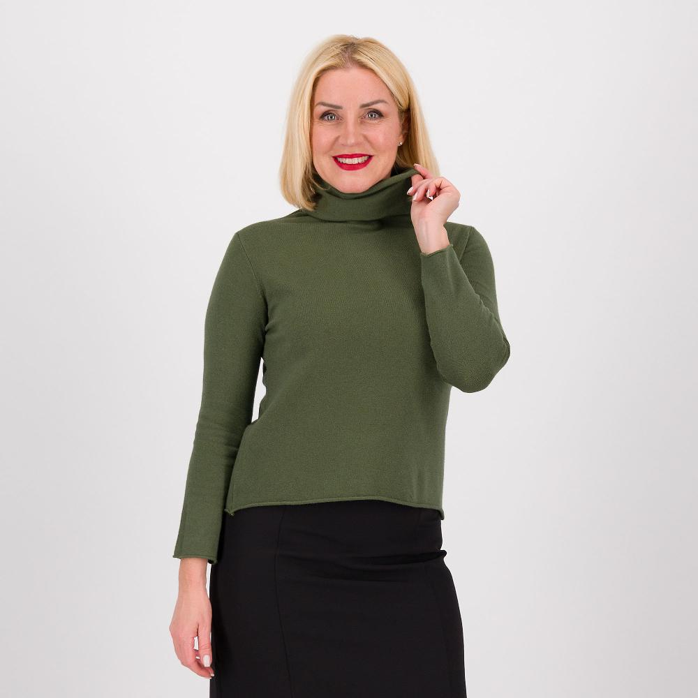 QVC Enjoy Maglioncino in misto viscosa con collo a ciambella