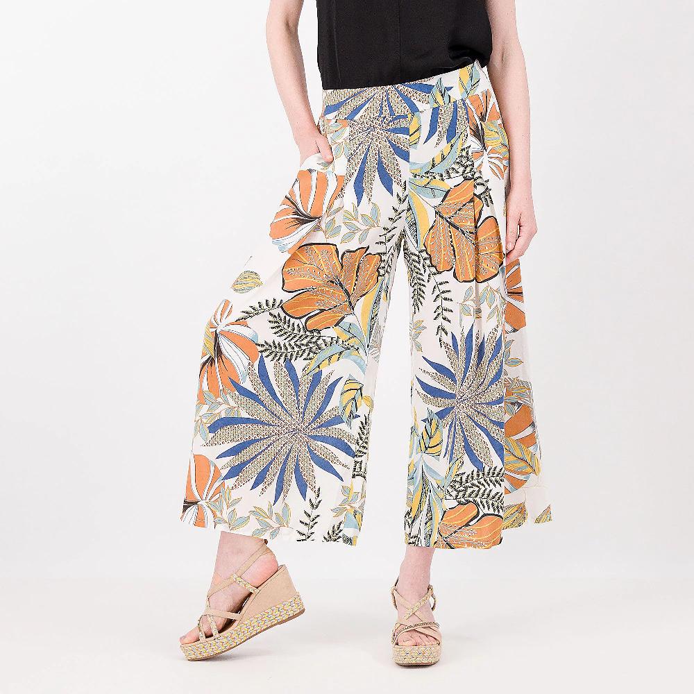 QVC Enjoy Pantagonna cropped fantasia in mussola di viscosa