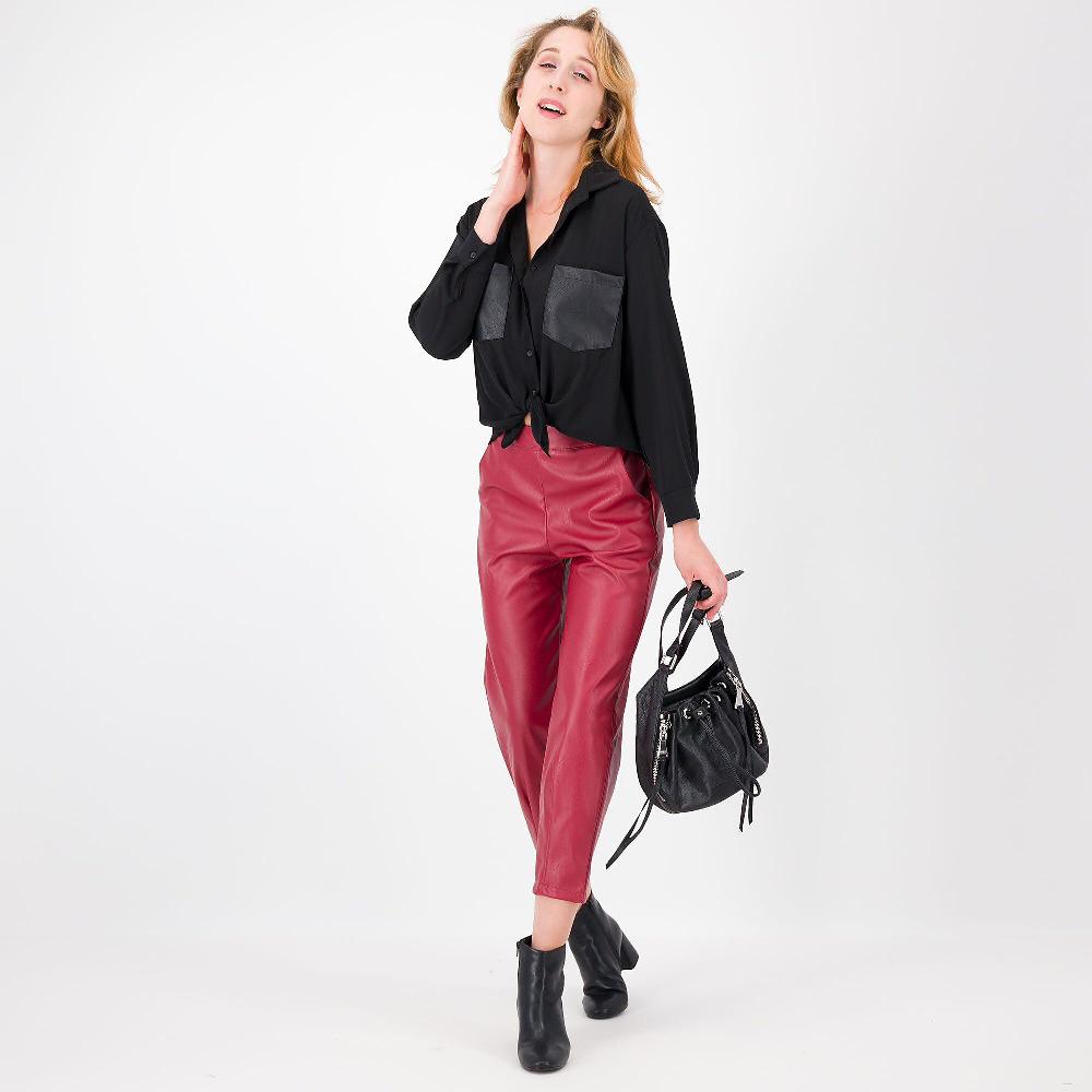 QVC Enjoy Pantaloni Balloon In Tessuto Spalmato Con Pinces Al Fondo