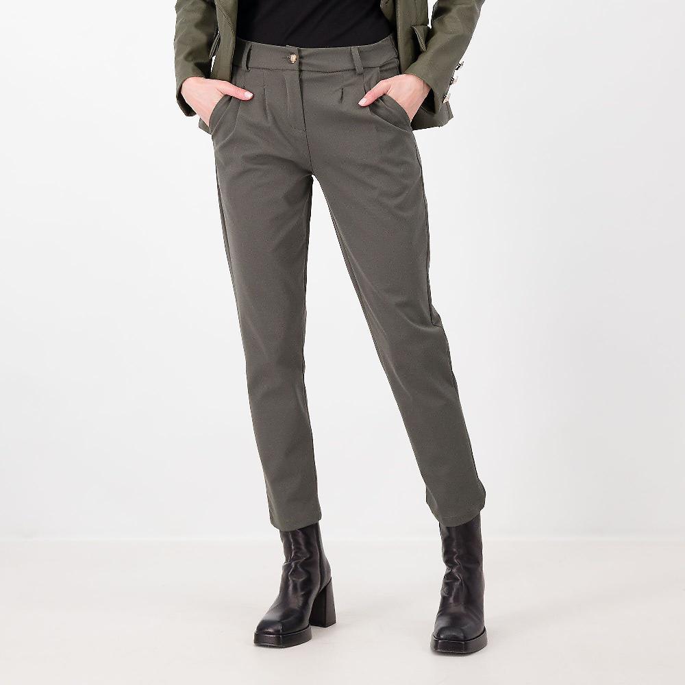 QVC Enjoy Pantaloni chino in punto Milano viscosa Motivo pieghe Made in Italy