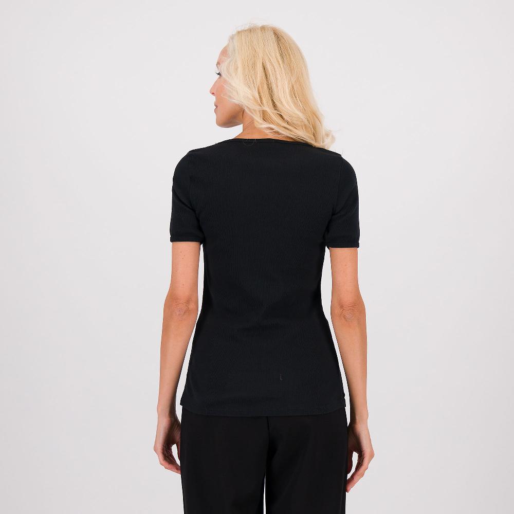 QVC Enjoy T-shirt Maniche Corte In Costine Con Strass Su Scollo