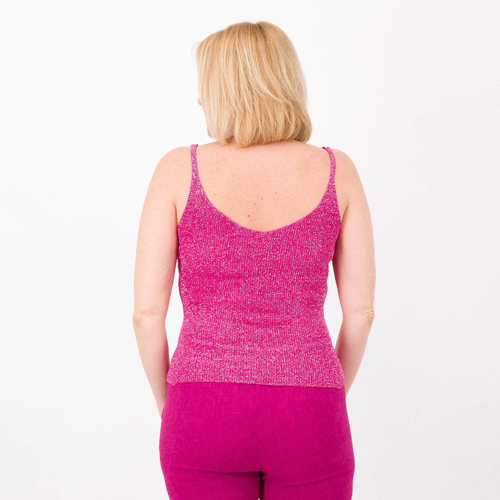 QVC Enjoy Top Scollo A V In Filato Misto Viscosa Con Lamé