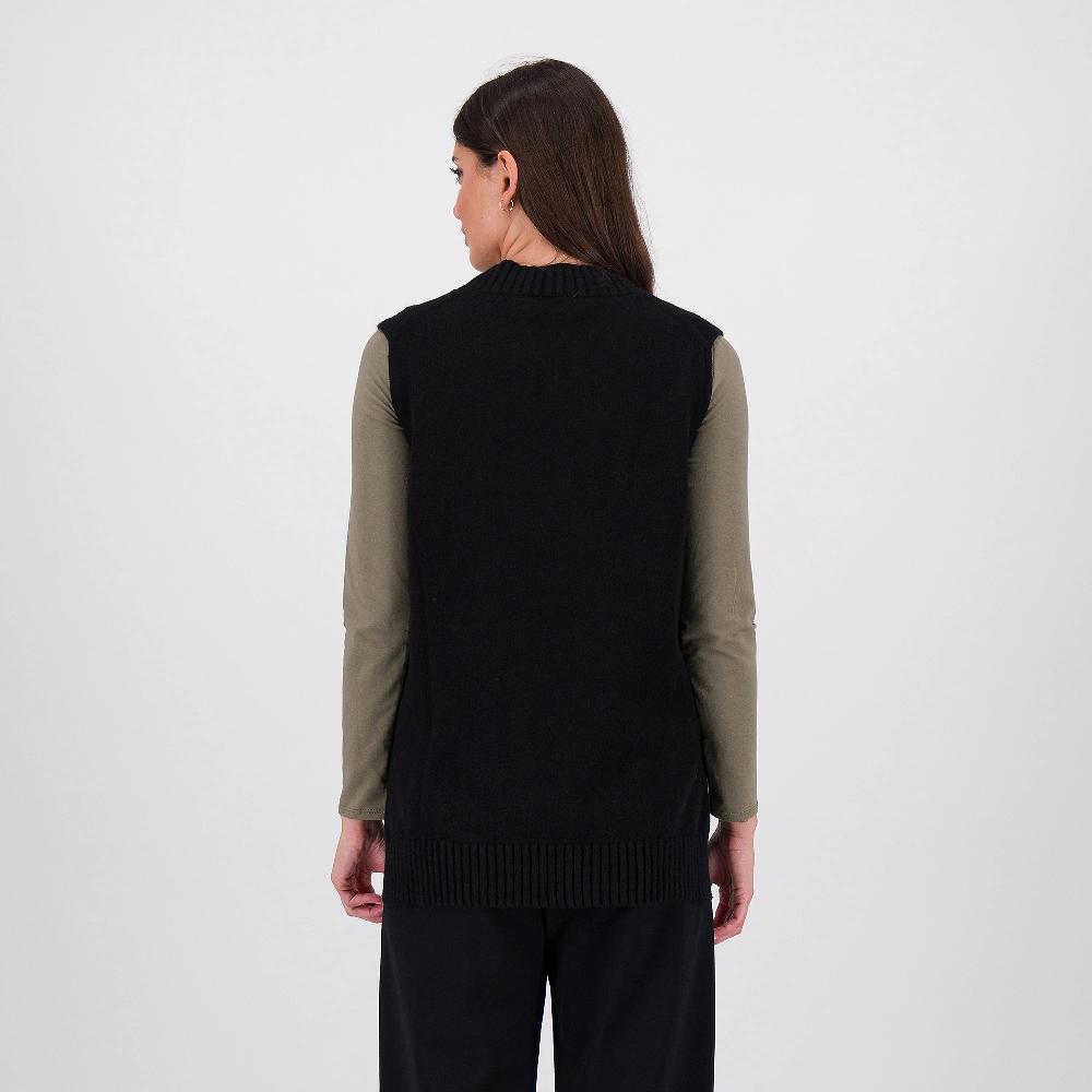 QVC Enjoy Tricot Gilet Asimmetrico Con Scollo A V E Inserti In Costina