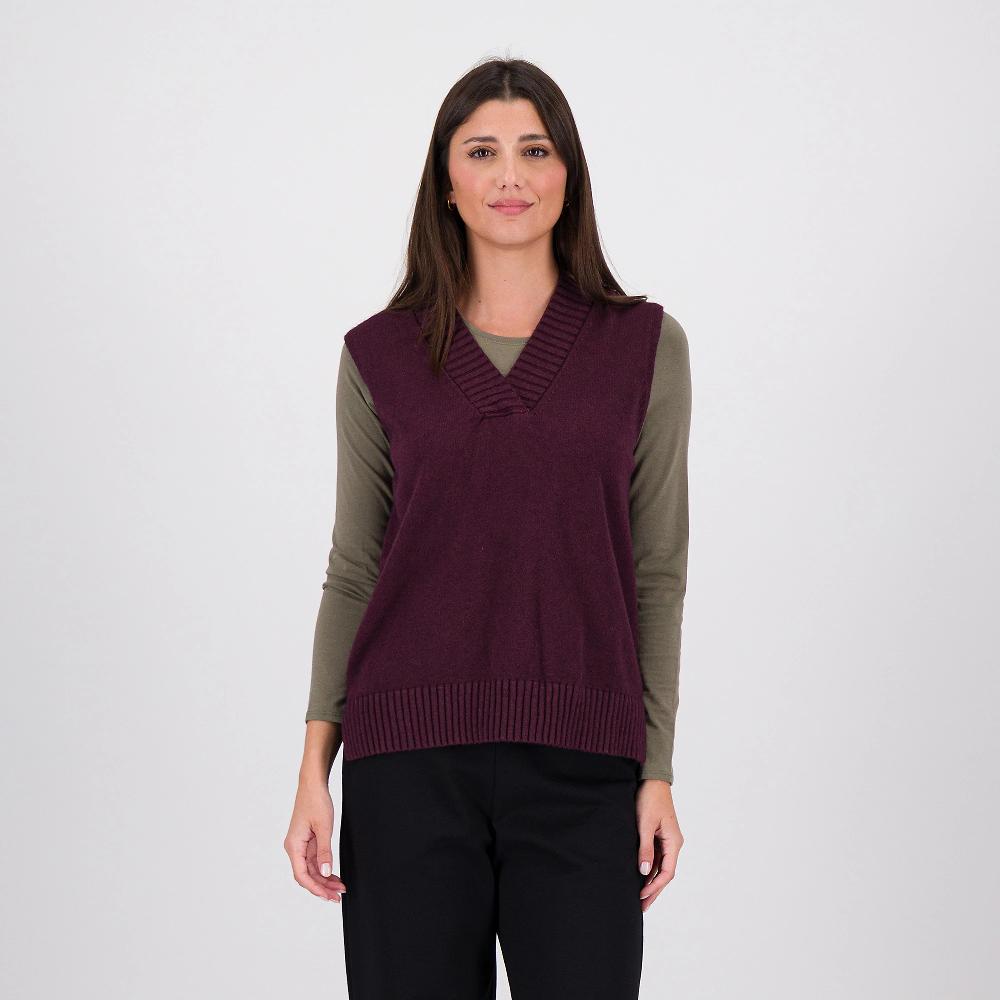 QVC Enjoy Tricot Gilet asimmetrico con scollo a V e inserti in costina