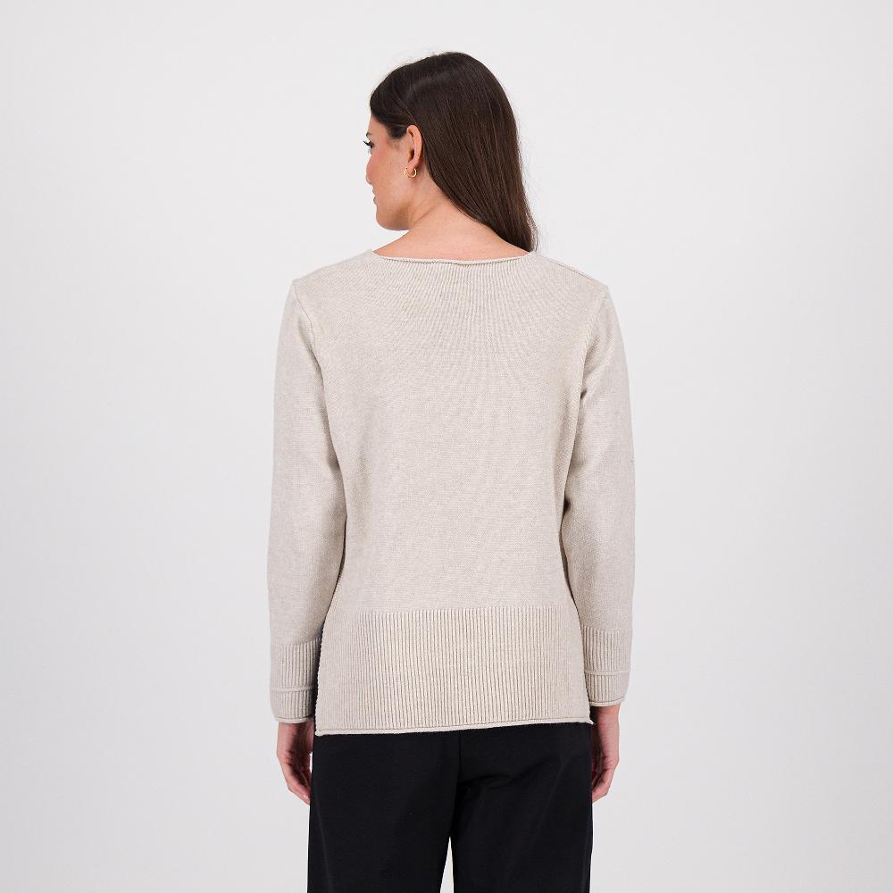 QVC Enjoy Tricot Maglia Asimmetrica In Misto Viscosa Con Maniche Lunghe