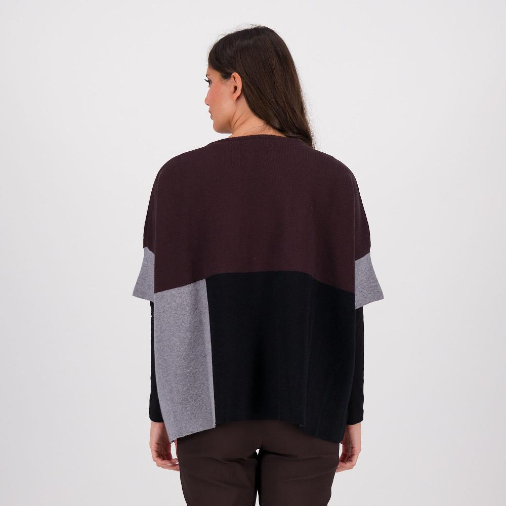 QVC ENJOY TRICOT Maglia Block Colour Manica 3/4 Filato Di Viscosa
