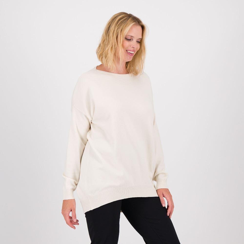 QVC ENJOY TRICOT Maglia con maniche lunghe e scollo a barchetta