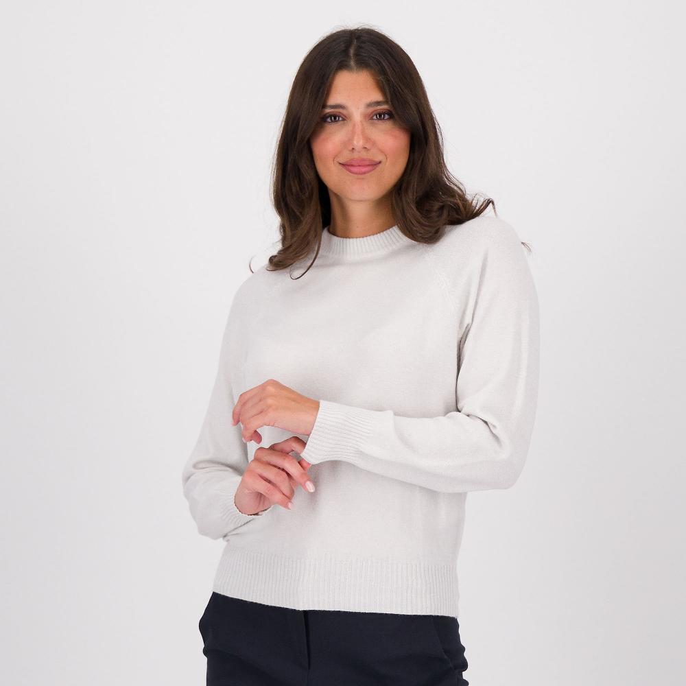 QVC ENJOY TRICOT Maglia filato misto con lamé e costine al fondo