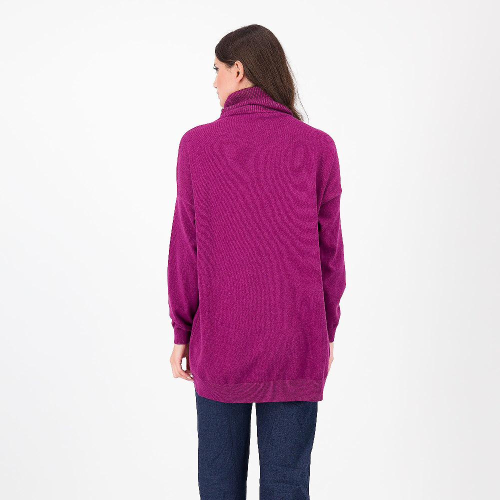 QVC ENJOY TRICOT Maglia Rasata Linea A Ovetto Collo Alto