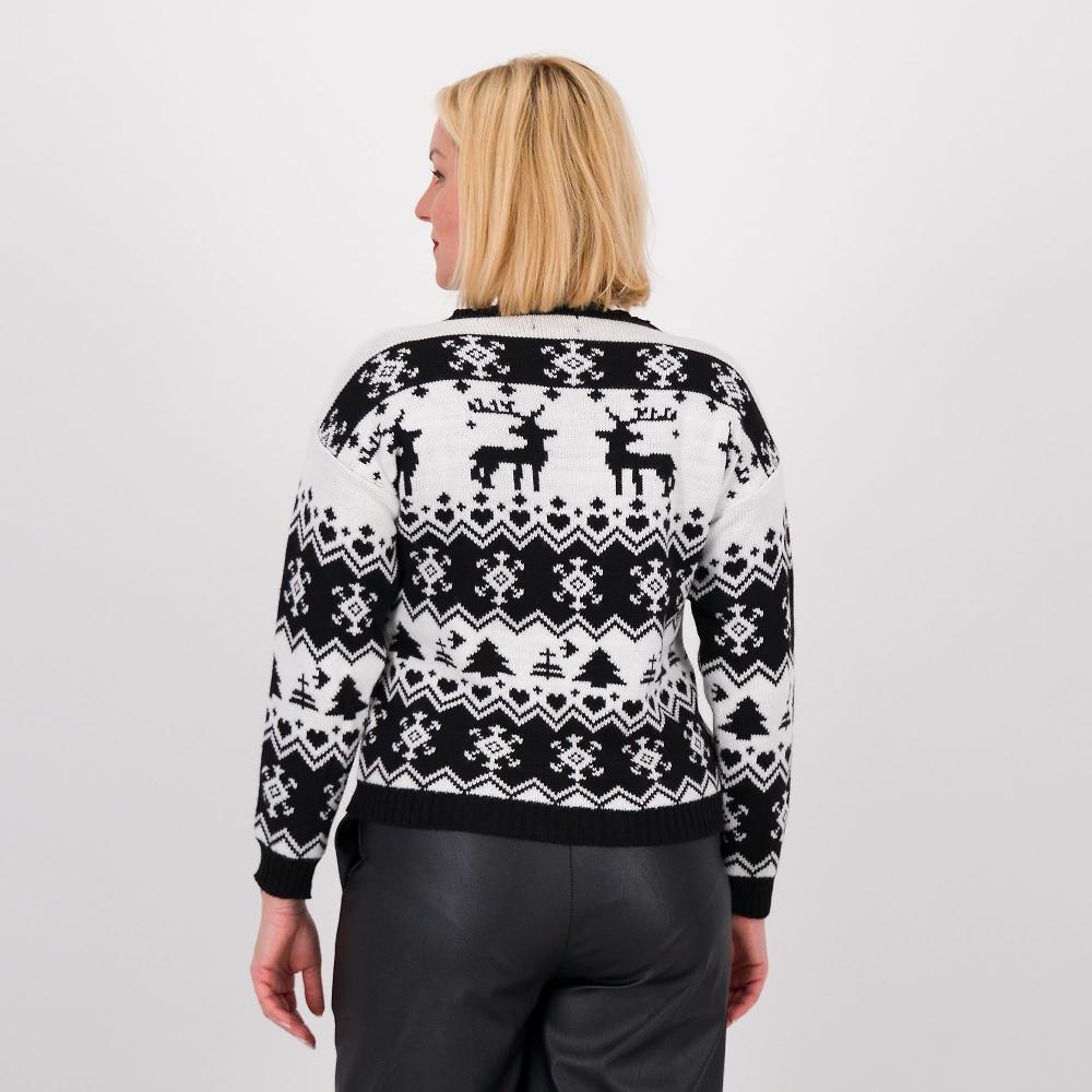 QVC Enjoy Tricot Maglione Girocollo Con Decorazioni Natalizie