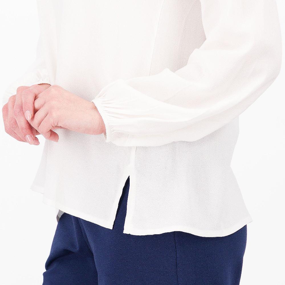 QVC EVA Franco Ciambella Blusa In Doppia Georgette Di Viscosa Inserto In Pizzo Made In Italy