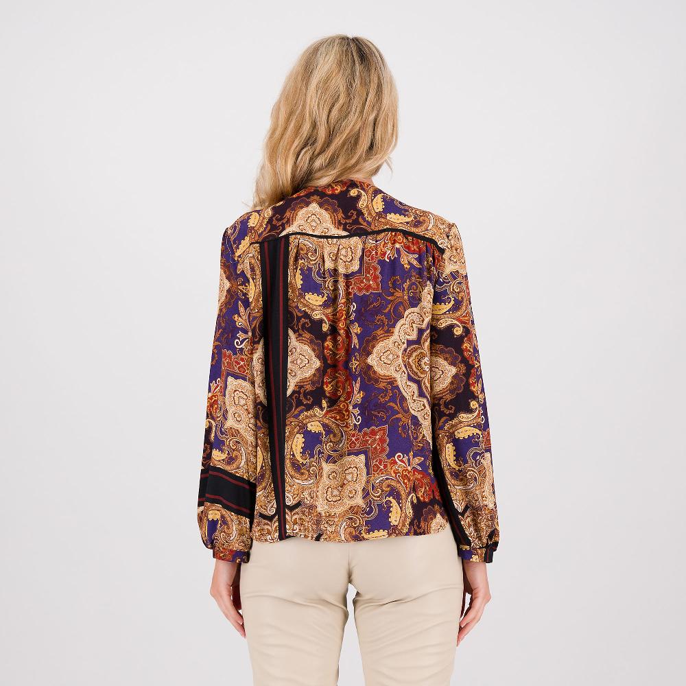 QVC EVA Franco Ciambella Blusa Maniche Lunghe Con Bottoni Davanti In 100% Viscosa