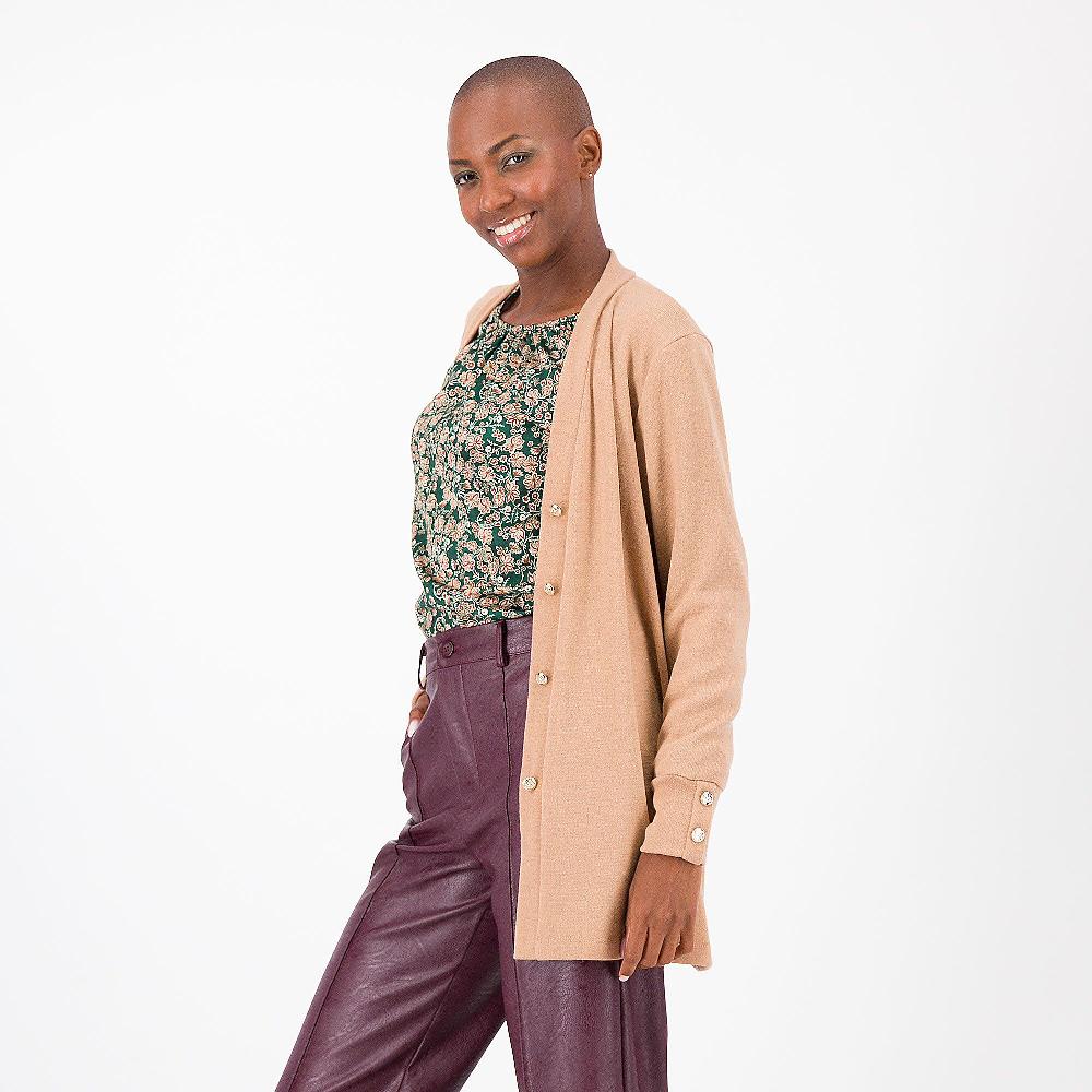 QVC EVA Franco Ciambella Cardigan Lungo In Maglia A Manica Lunga