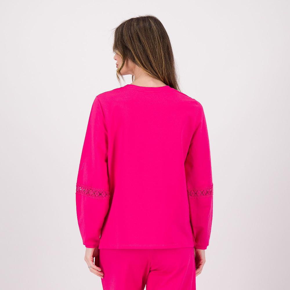 QVC EVA Franco Ciambella Felpa Di Cotone Con Inserti In Pizzo Spacchi Laterali Made In Italy