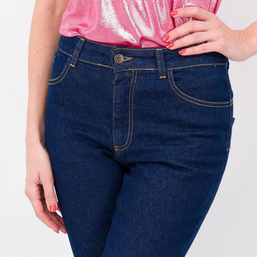 QVC EVA Franco Ciambella Jeans 5 Tasche Gamba Dritta Passanti In Vita Made In Italy