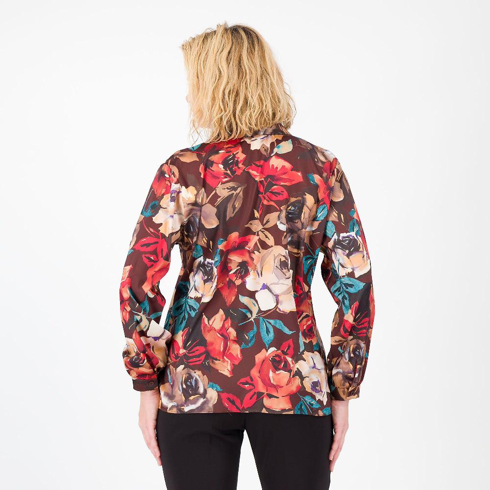 QVC EVA Franco Ciambella Maglia Maniche Lunghe In Raso Fantasia