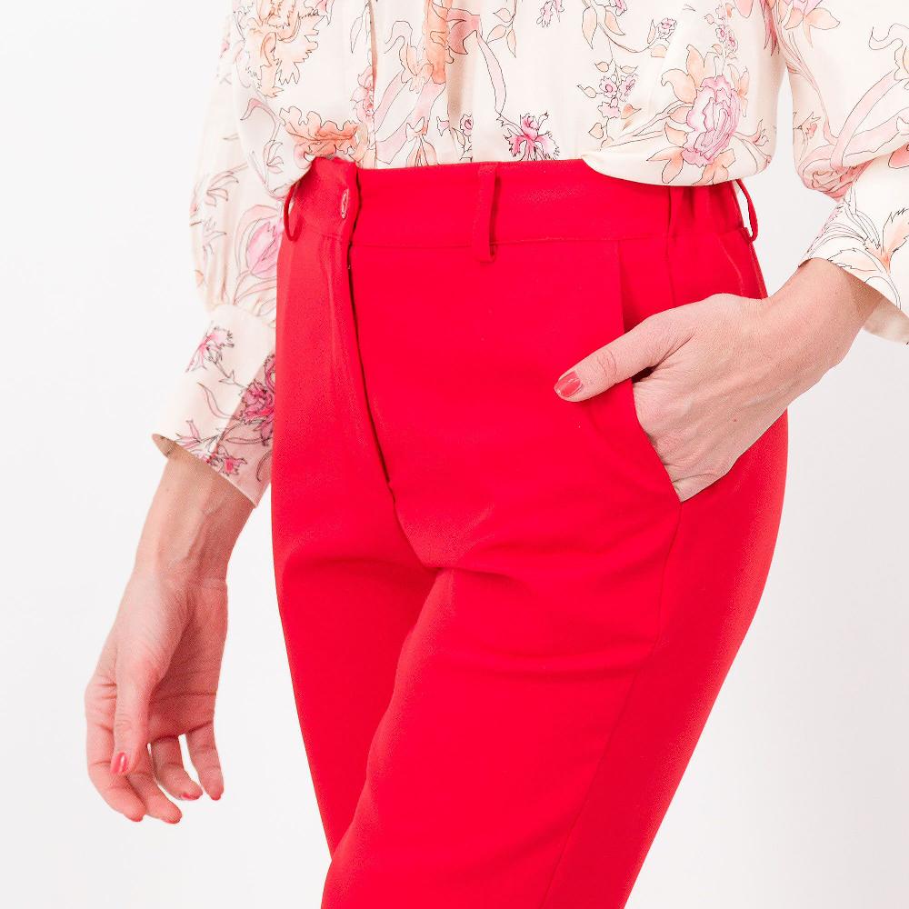 QVC EVA Franco Ciambella Pantaloni A Sigaretta Tessuto Bi-stretch Tasche Alla Francese Made In Italy