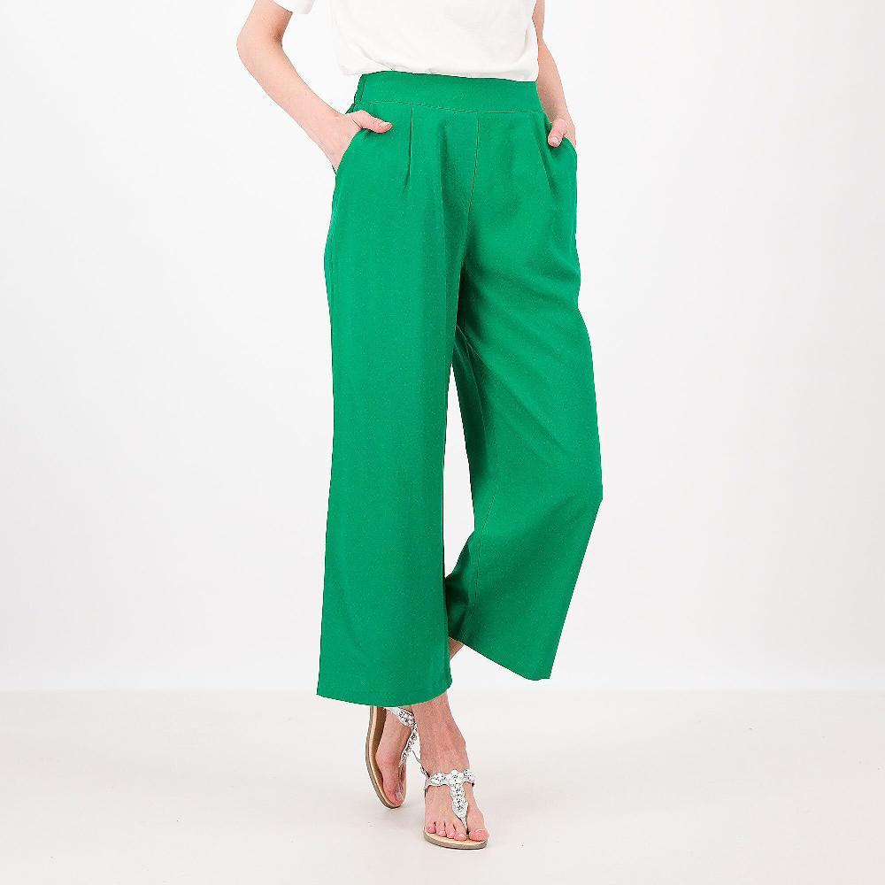 QVC EVA Franco Ciambella Pantaloni ampi in viscosa e lino con pieghe